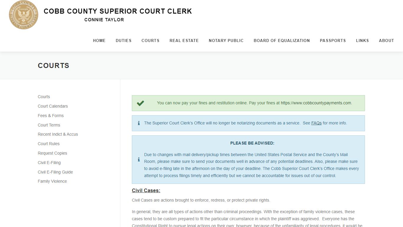 Courts – Cobb County Superior Court Clerk